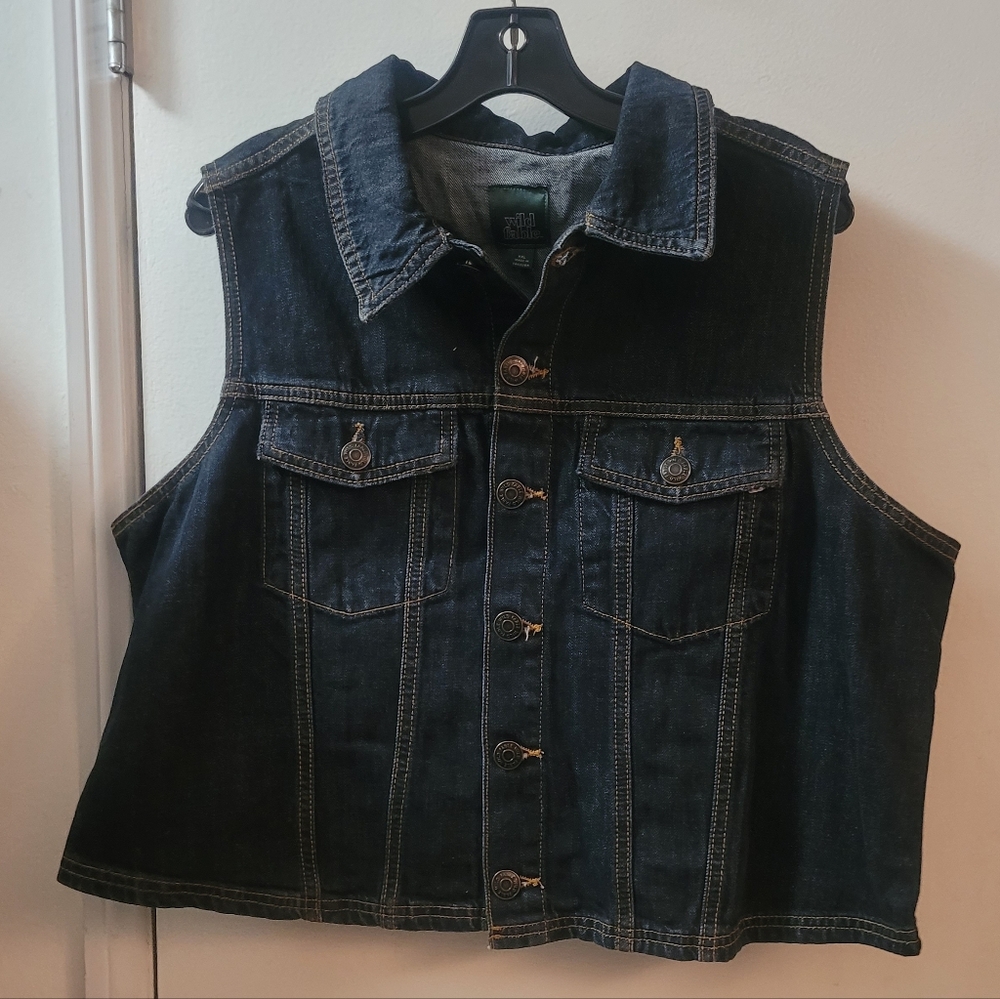 Dark Denim Sleeveless Vest